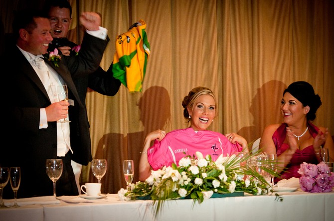 gaa jersey wedding present bride